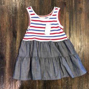 Baby Gap Americana chambray dress 12-18 girls